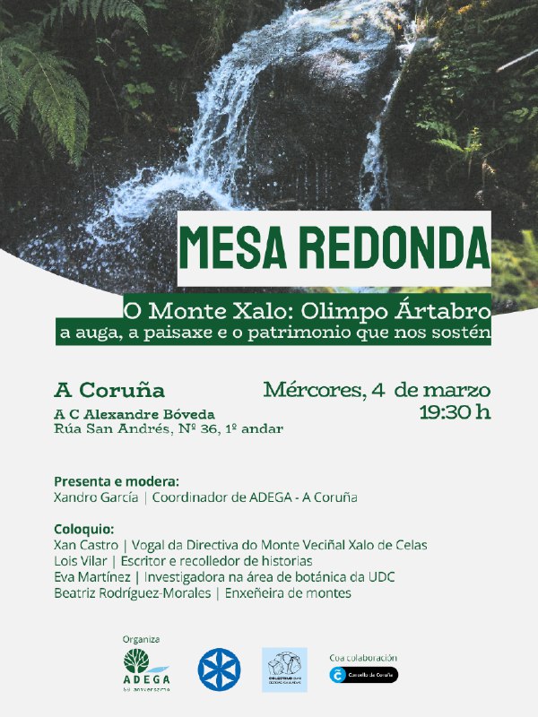Cartaz da Mesa Redonda sobre o Monte Xalo